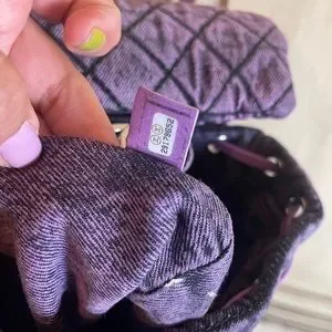 Chanel Denimpression Purple Black Washed Denim Quilted Backpack CHANEL | Bags | Chanel Denimpression Purple Black Washed  main image 3